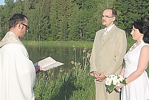 Ks. Leszek Kuriata, Kasia i Krzyś podczas ślubu